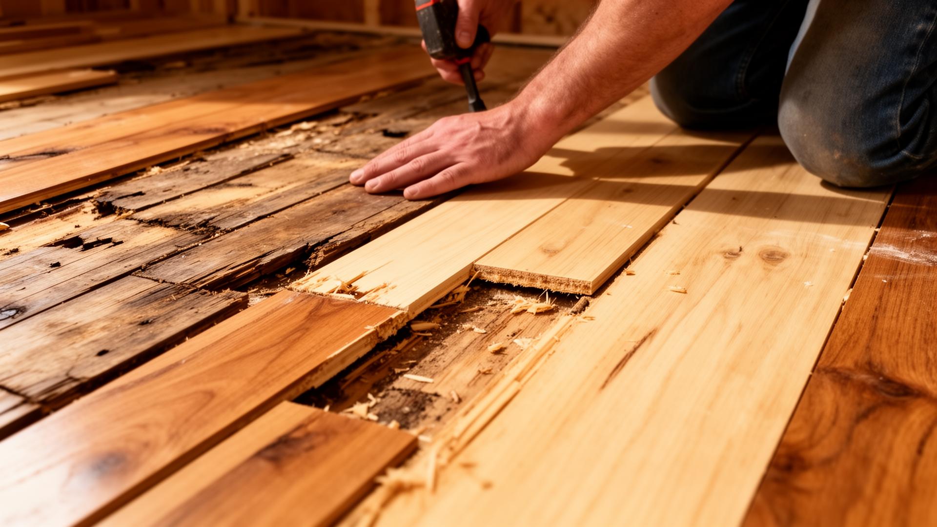 Custom hardwood floor design in Baltimore — herringbone patterns and border inlays